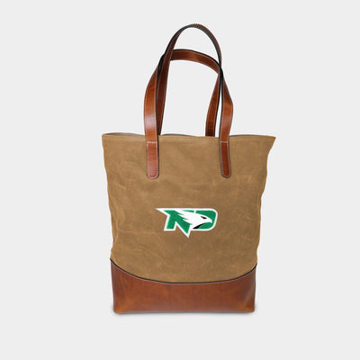 North Dakota Fighting Hawks Waxed Canvas Tote