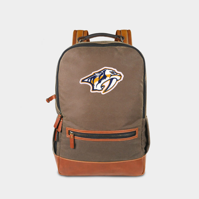 Nashville Predators Pro Waxed Canvas Backpack