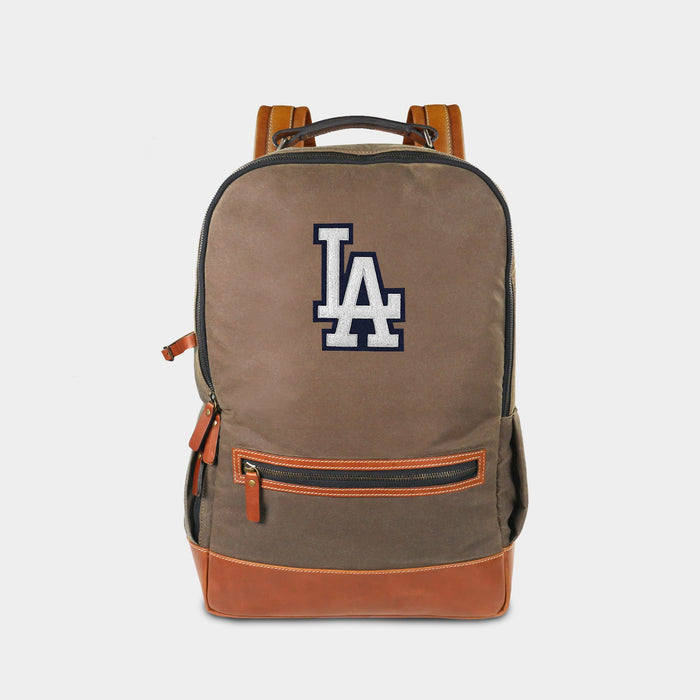 Los Angeles Dodgers White Pro Waxed Canvas Backpack