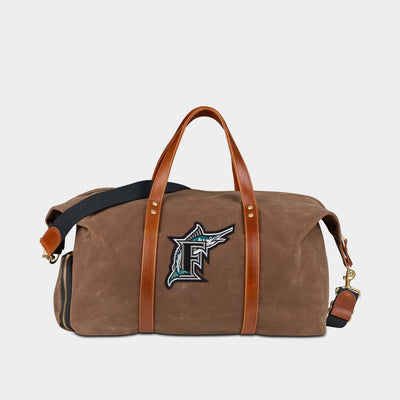 Miami Marlins Cooperstown Collection Waxed Canvas Field Bag