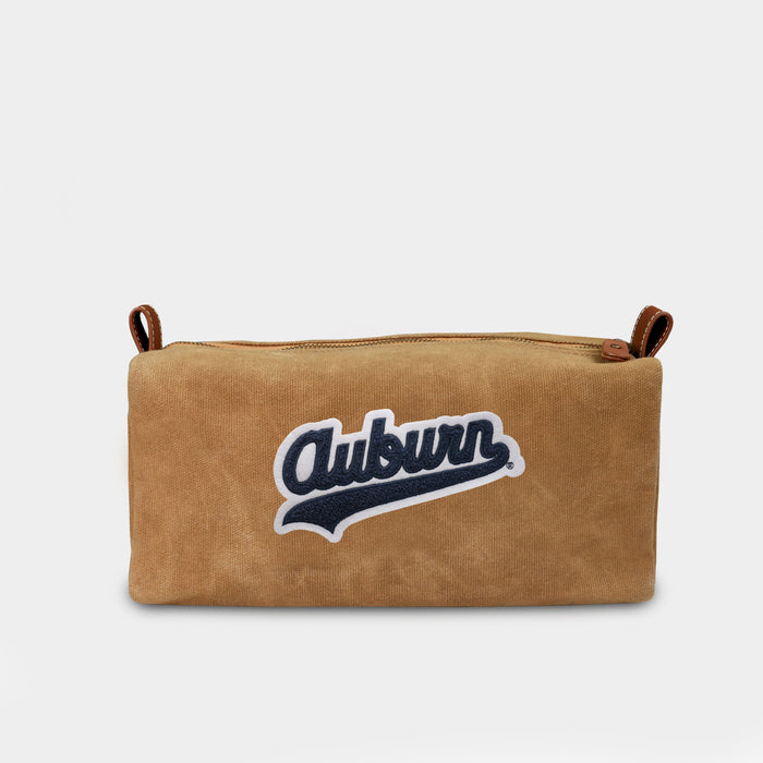 Auburn Tigers Vault Script Canvas Dopp Kit
