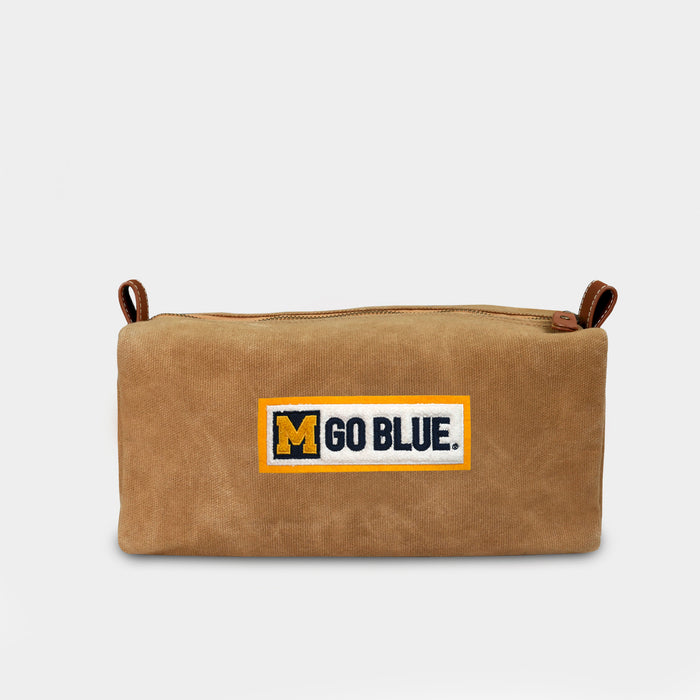 Michigan Wolverines Vault "Go Blue"Canvas Dopp Kit