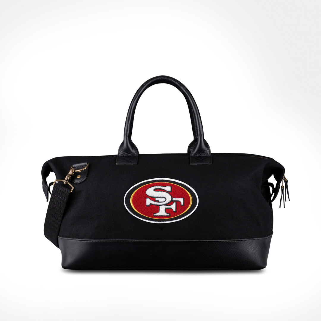thumbnail image 2 of San Francisco 49ers Striped Core Duffle Bag – Forever Collectibles, Red, One Size 2 of 3