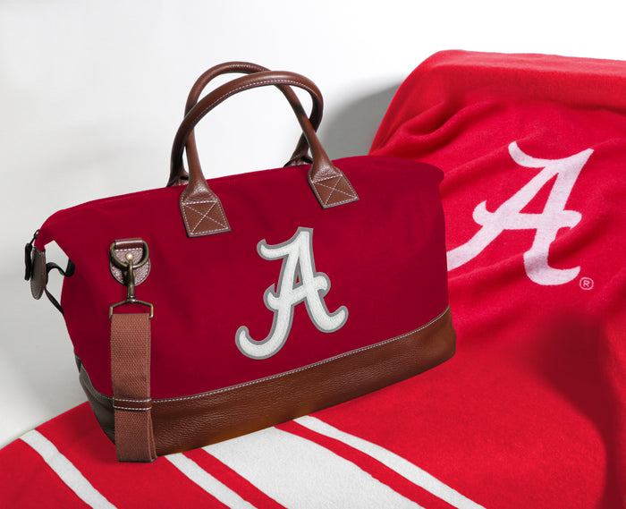 Alabama Crimson Tide Duffle Bag and Jacquard Blanket Set