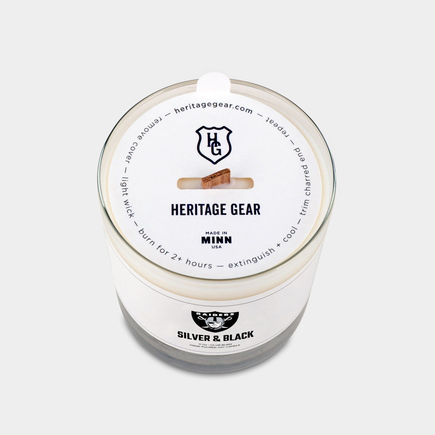 Las Vegas Raiders "Silver & Black" Scented Candle