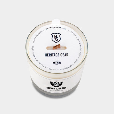 Las Vegas Raiders "Silver & Black" Scented Candle