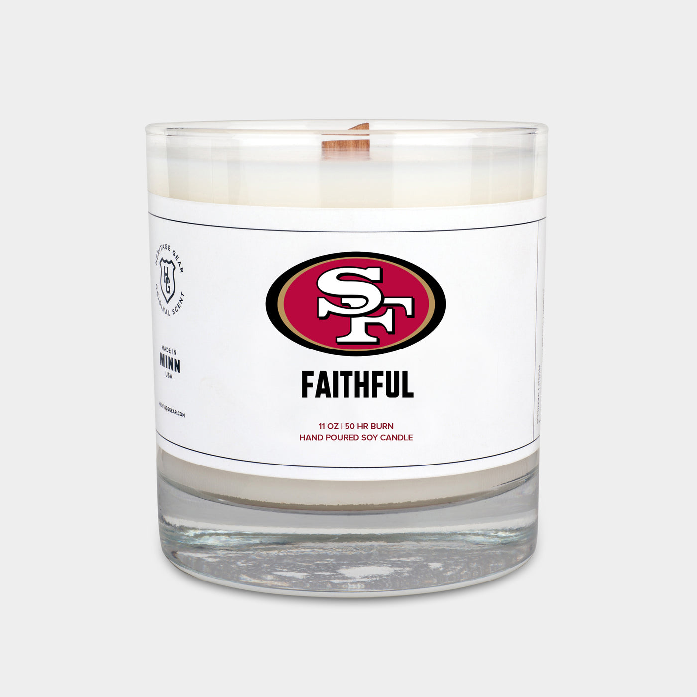 San Francisco 49ers "Faithful" Scented Candle