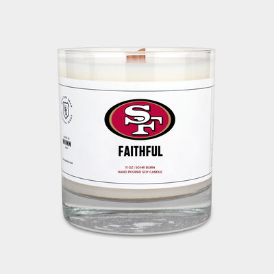 San Francisco 49ers "Faithful" Scented Candle