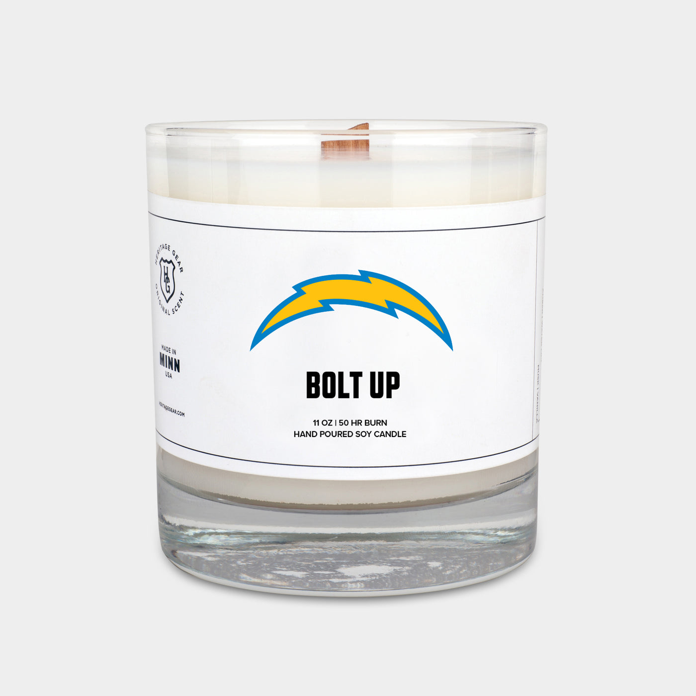 Los Angeles Chargers "Bolt Up" Scented Candle