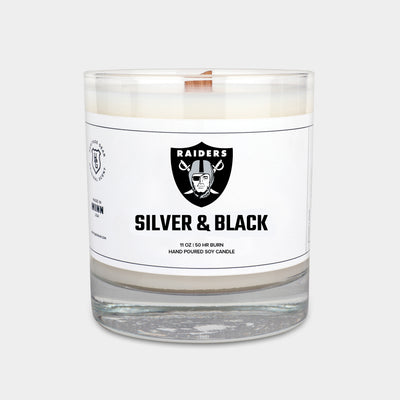 Las Vegas Raiders "Silver & Black" Scented Candle