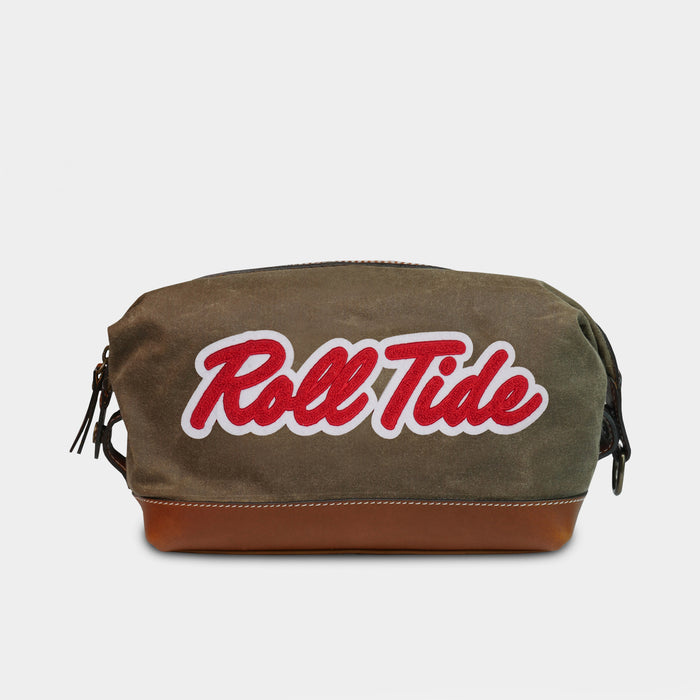 Alabama Crimson Tide "Roll Tide" Pro Waxed Canvas Dopp Kit