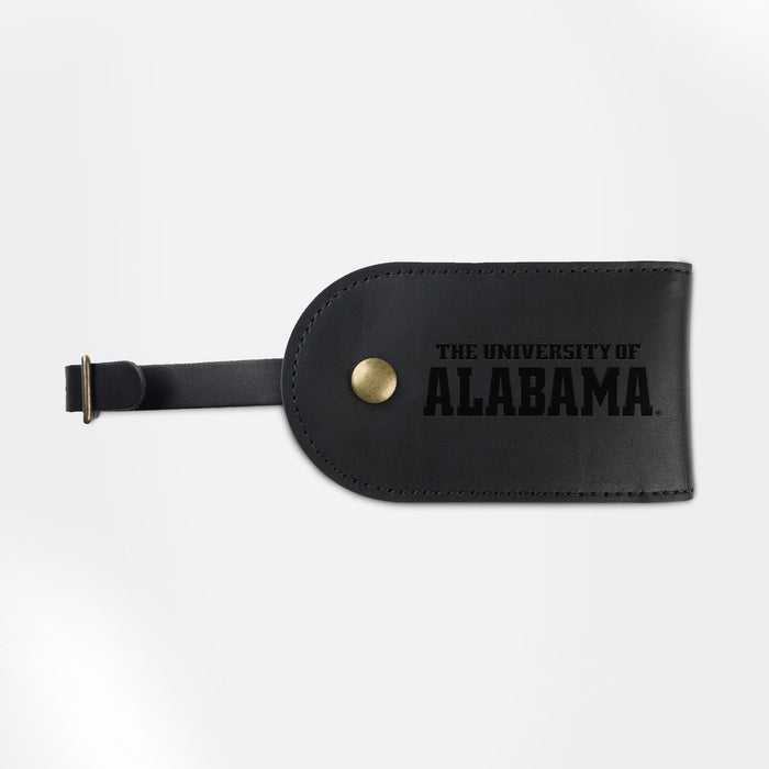 Alabama Crimson Tide Wordmark Black Luggage Tag