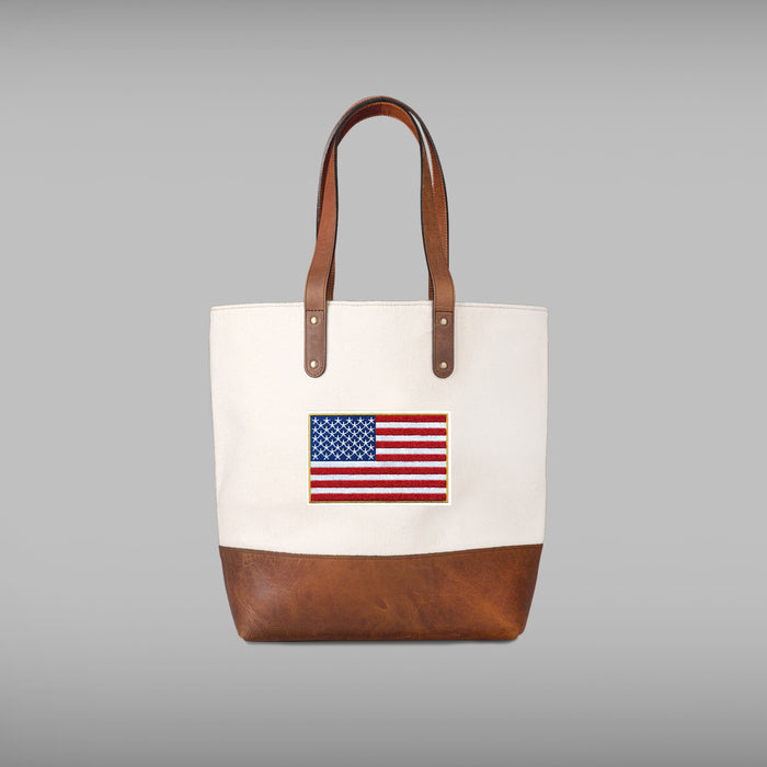 HERITAGE GEAR USA AMERICAN FLAG CREAM TOTE