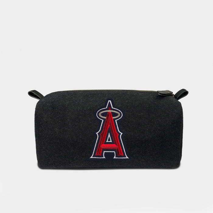 Los Angeles Angels "A" Black Wool Dopp Kit