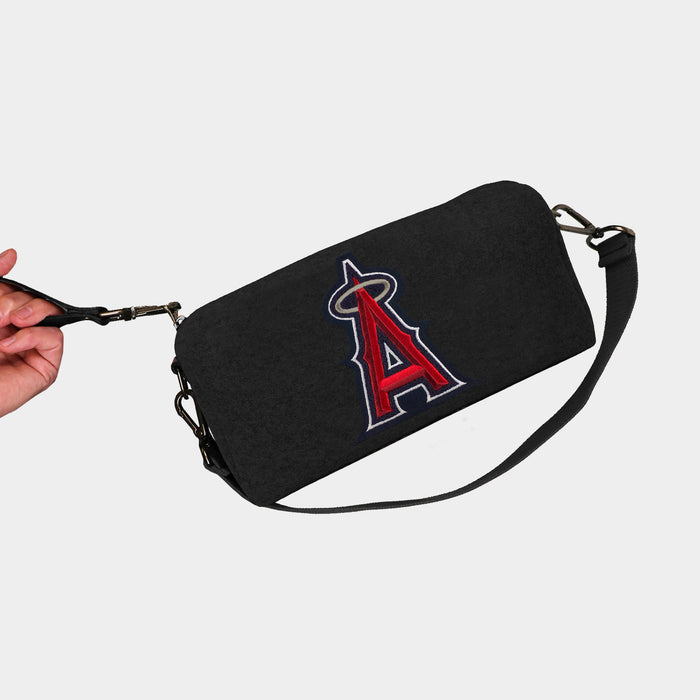 Los Angeles Angels "A" Black Wool Locker Room Bag