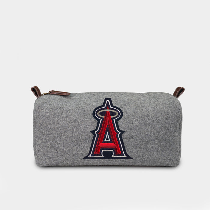 Los Angeles Angels "A" Grey Wool Dopp Kit