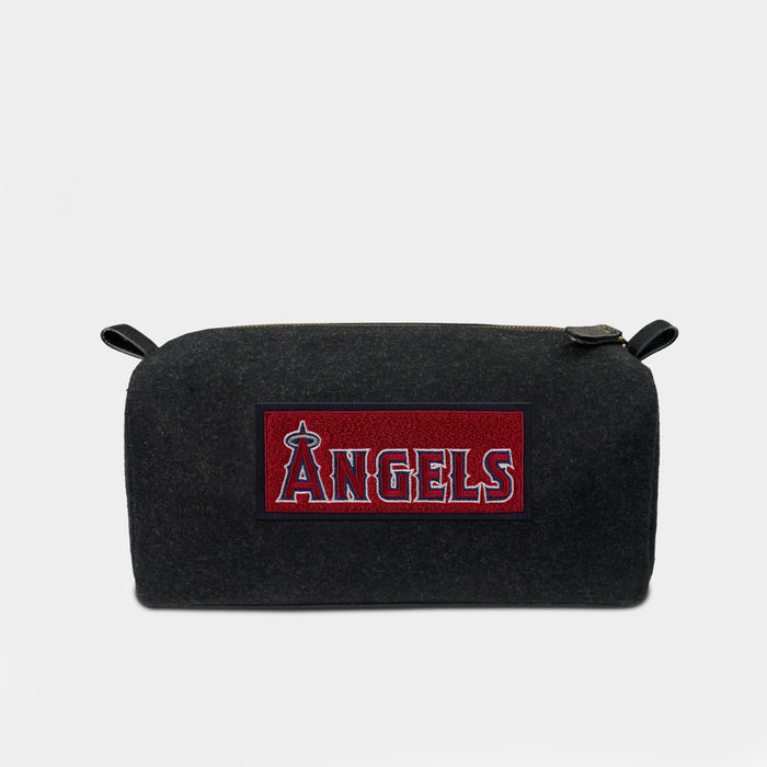 Los Angeles Angels Black Wool Dopp Kit