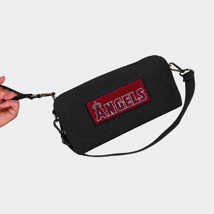 Los Angeles Angels Black Wool Locker Room Bag