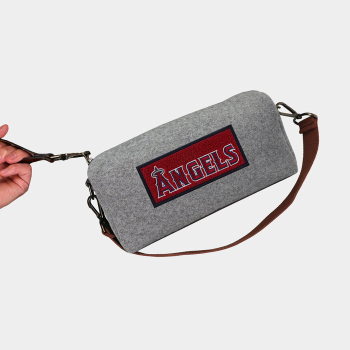 Los Angeles Angels Grey Wool Locker Room Bag