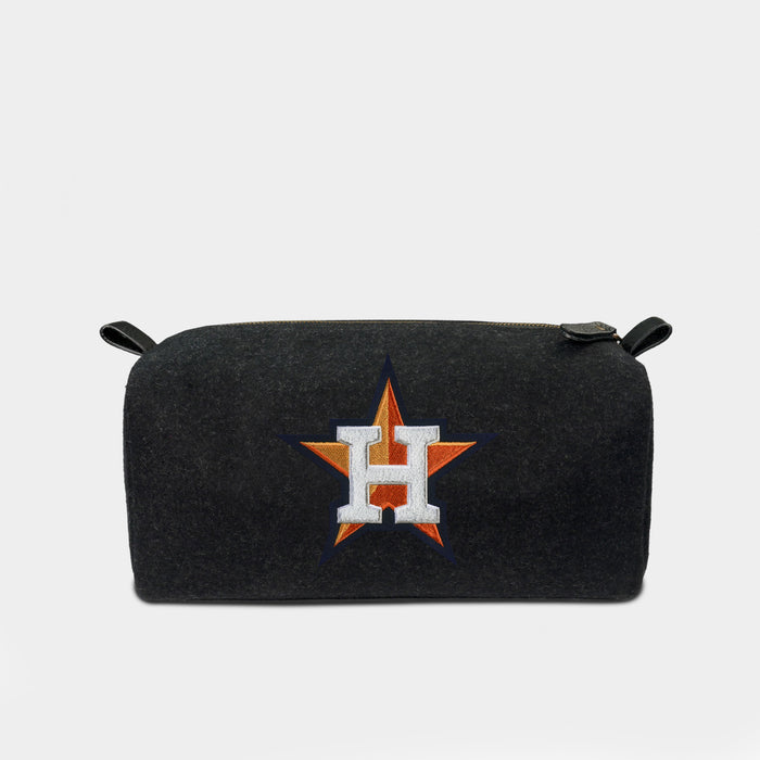Houston Astros "H Star" Black Wool Dopp Kit