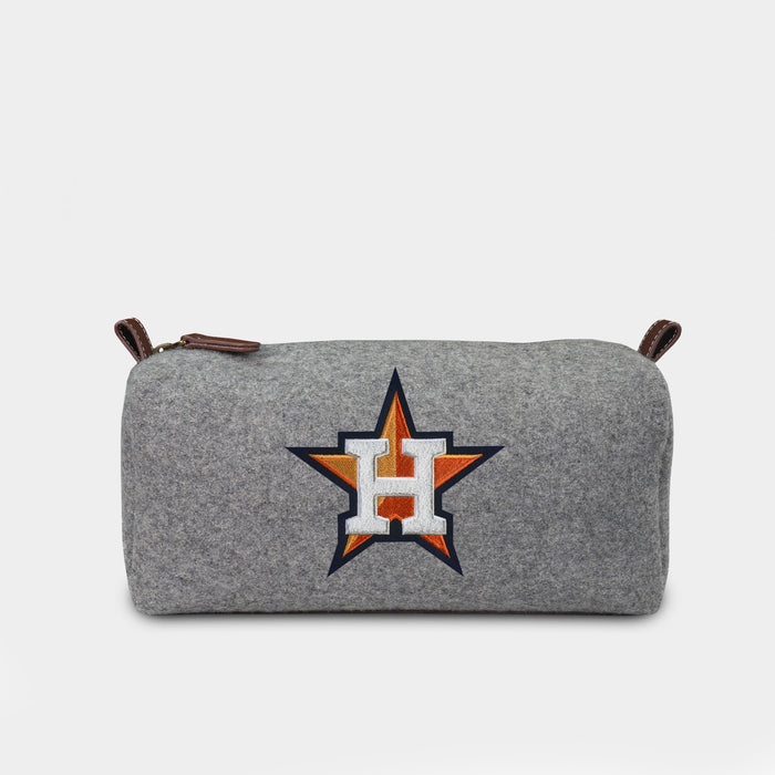 Houston Astros "H Star" Grey Wool Dopp Kit