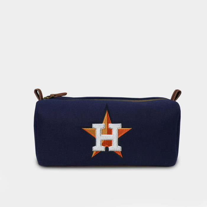 Houston Astros "H Star" Navy Wool Dopp Kit