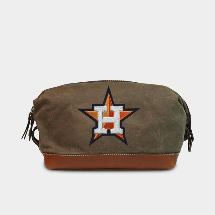 Houston Astros "H Star" Pro Waxed Canvas Dopp Kit