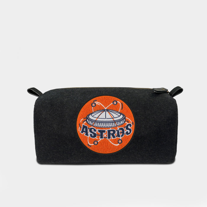 Houston Astros Vintage Black Wool Dopp Kit