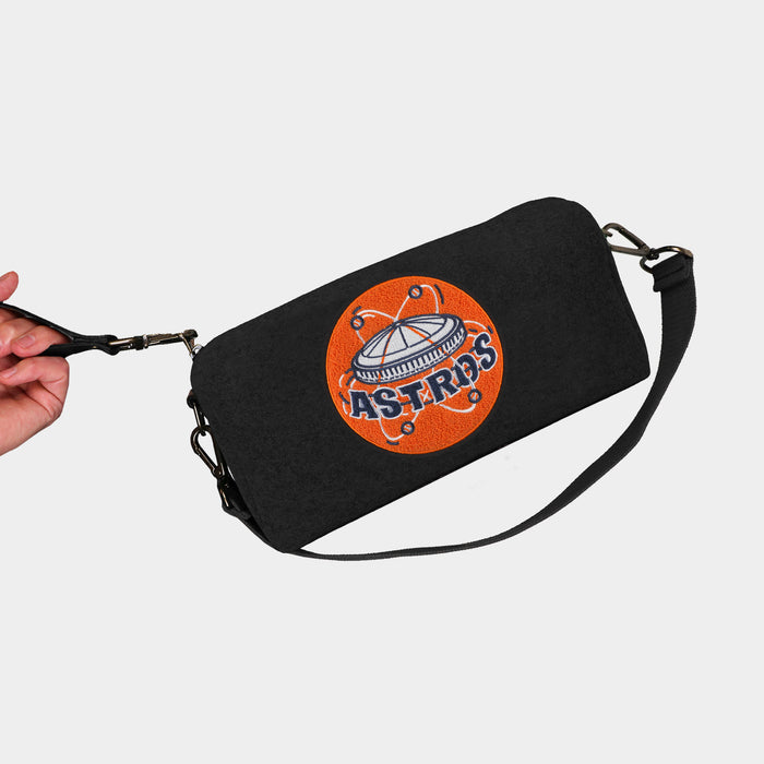 Houston Astros Vintage Black Wool Locker Room Bag