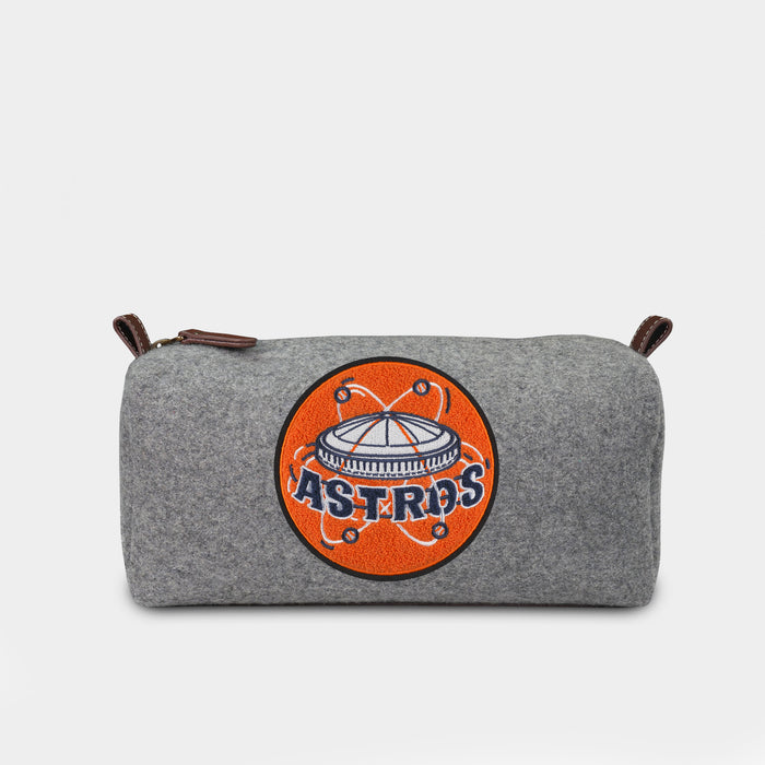 Houston Astros Vintage Grey Wool Dopp Kit