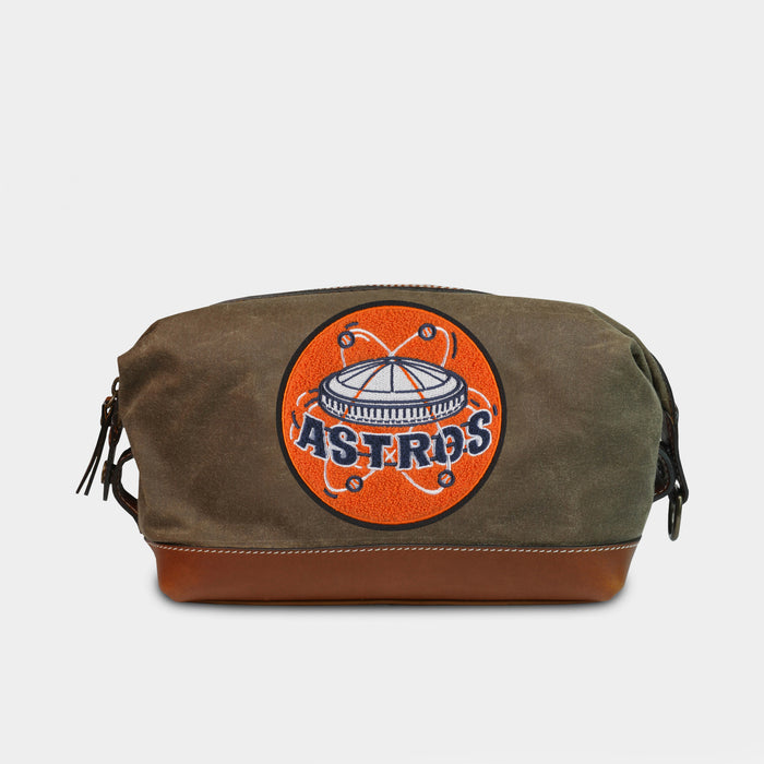 Houston Astros Vintage Pro Waxed Canvas Dopp Kit