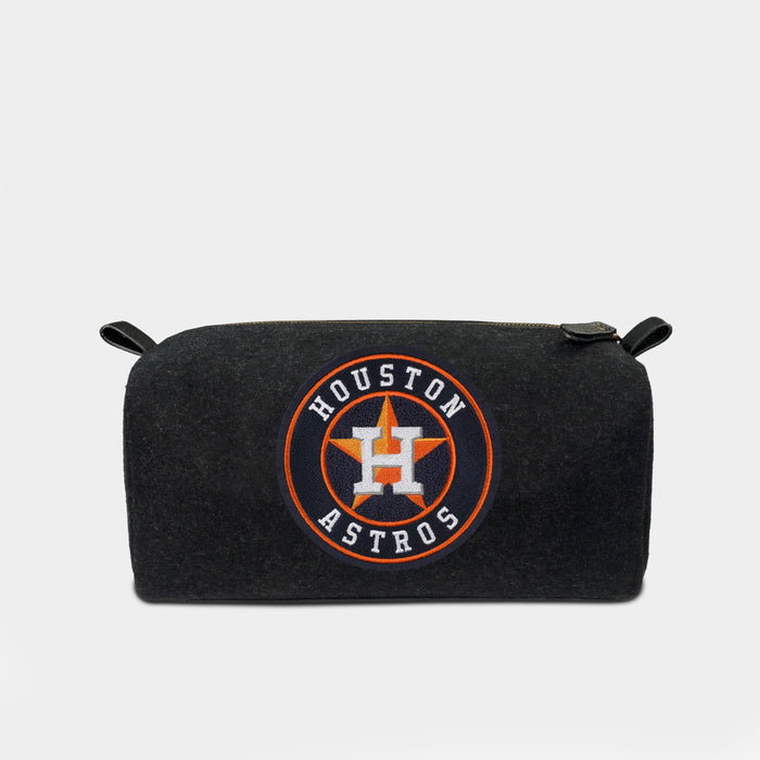 Houston Astros Black Wool Dopp Kit