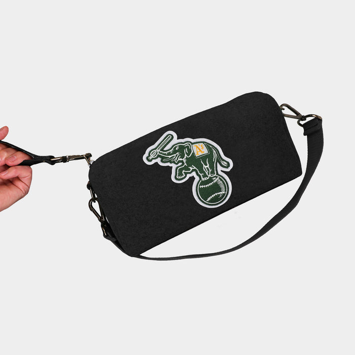Oakland Athletics "Elephant" Black Wool Locker Room Bag