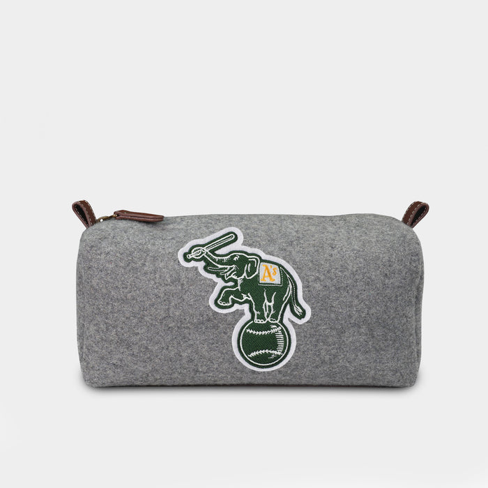 Oakland Athletics "Elephant" Grey Wool Dopp Kit