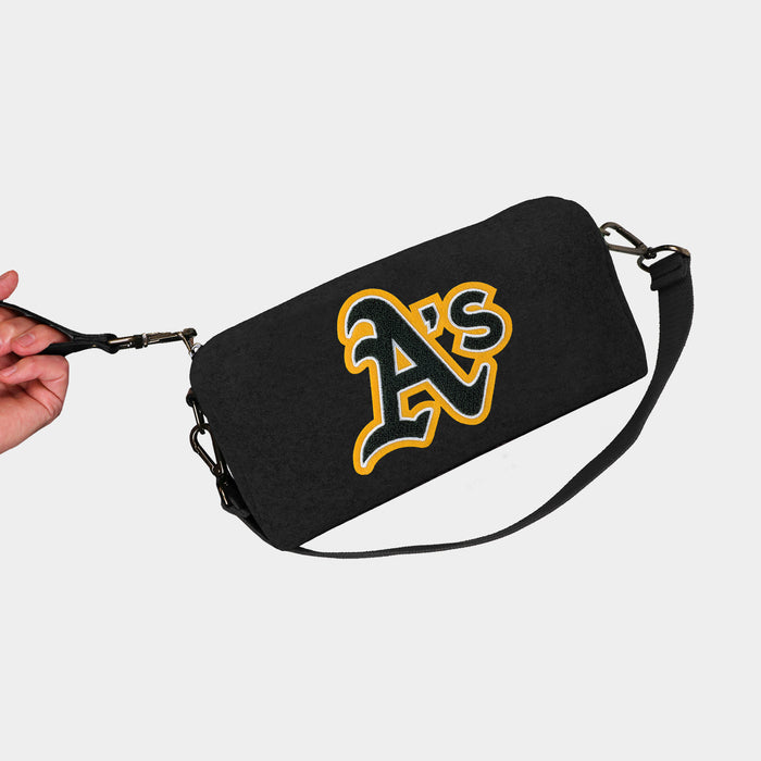 Oakland Athletics "A" Black Wool Locker Room Bag