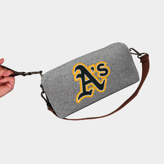 Oakland Athletics "A" Grey Wool Locker Room Bag