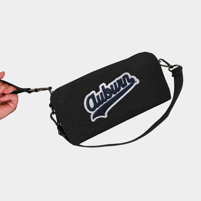 Auburn Tigers Vintage Script Black Wool Locker Room Bag