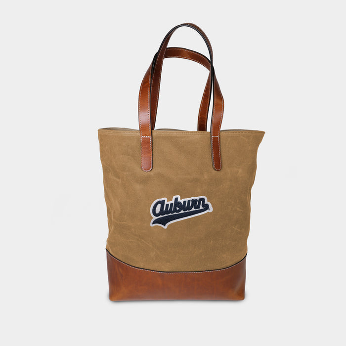 Auburn Tigers Vintage Script Canvas Tote