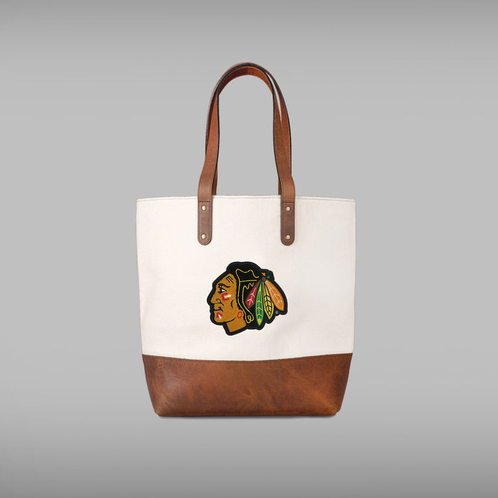 Chicago Blackhawks Cream Tote Bag