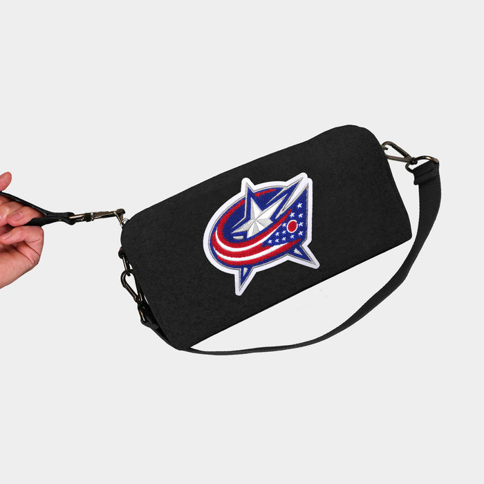 Columbus Blue Jackets Black Wool Locker Room Bag