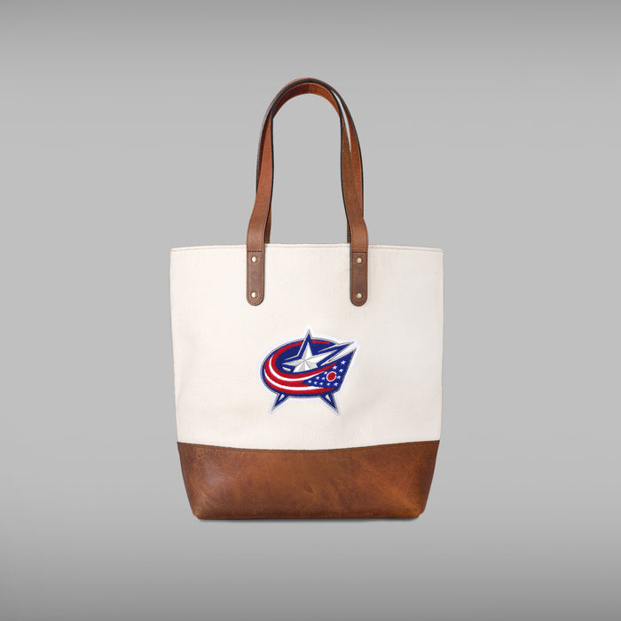 Columbus Blue Jackets Cream Tote Bag