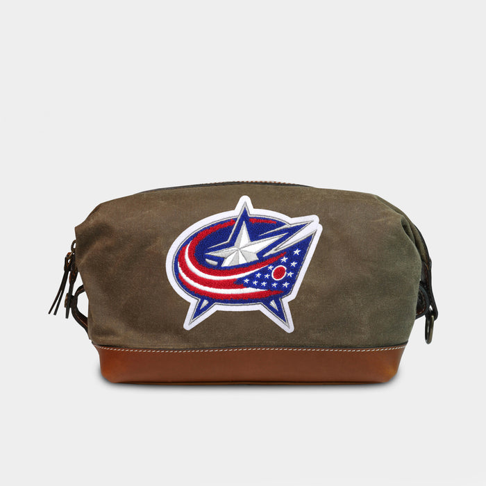 Columbus Blue Jackets Pro Waxed Canvas Dopp Kit