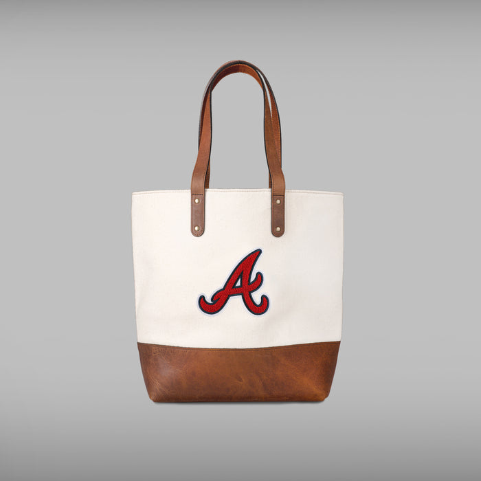 Atlanta Braves "A" Cream Tote Bag
