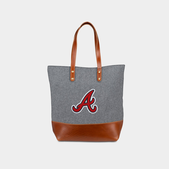 Atlanta Braves "A" Grey Tote Bag