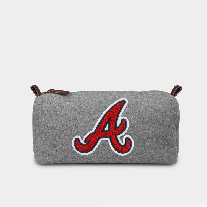 Atlanta Braves "A" Grey Wool Dopp Kit