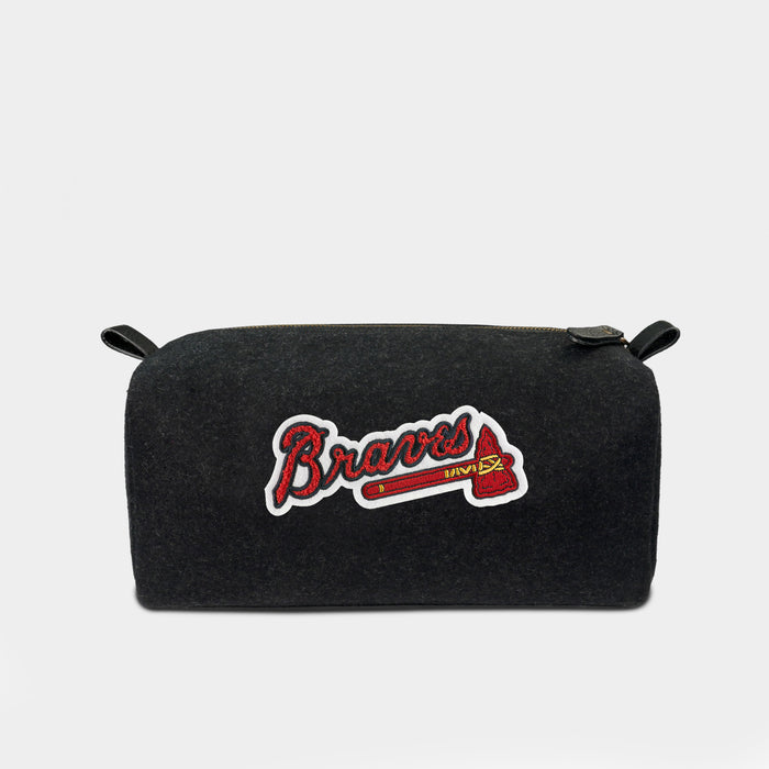 Atlanta Braves Black Wool Dopp Kit