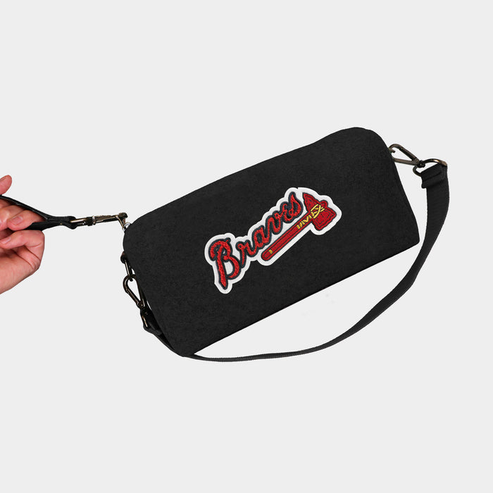 Atlanta Braves Black Wool Locker Room Bag