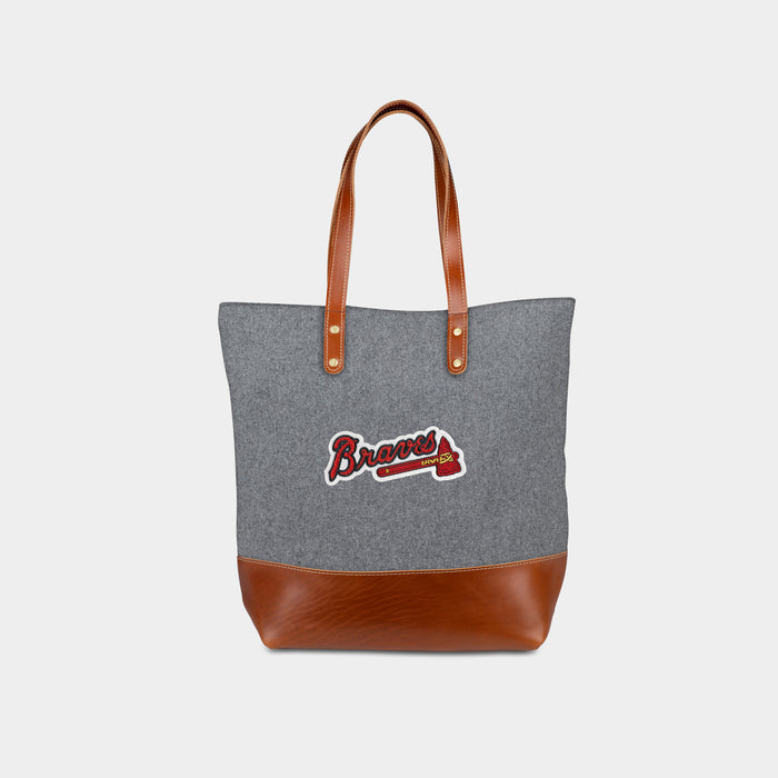 Atlanta Braves Grey Tote Bag