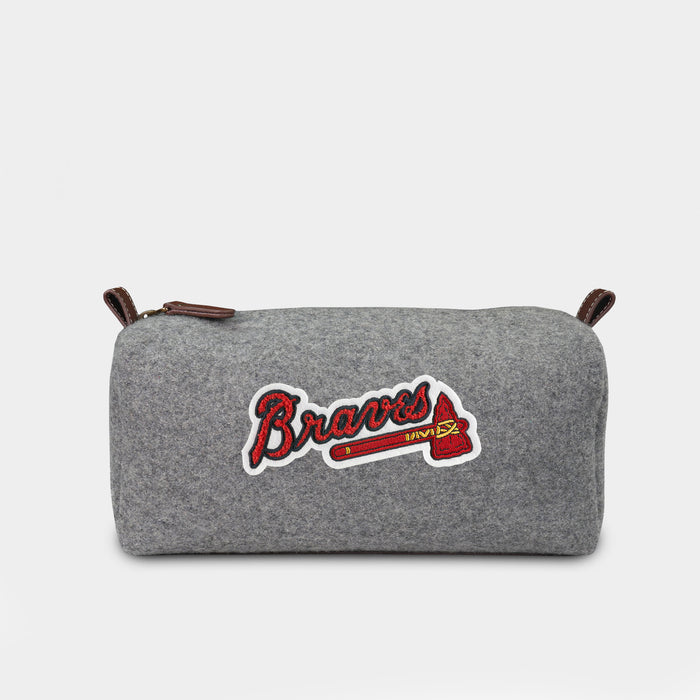 Atlanta Braves Grey Wool Dopp Kit