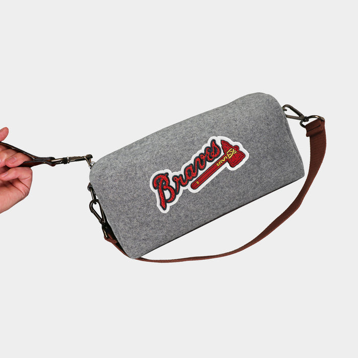Atlanta Braves Grey Wool Locker Room Bag